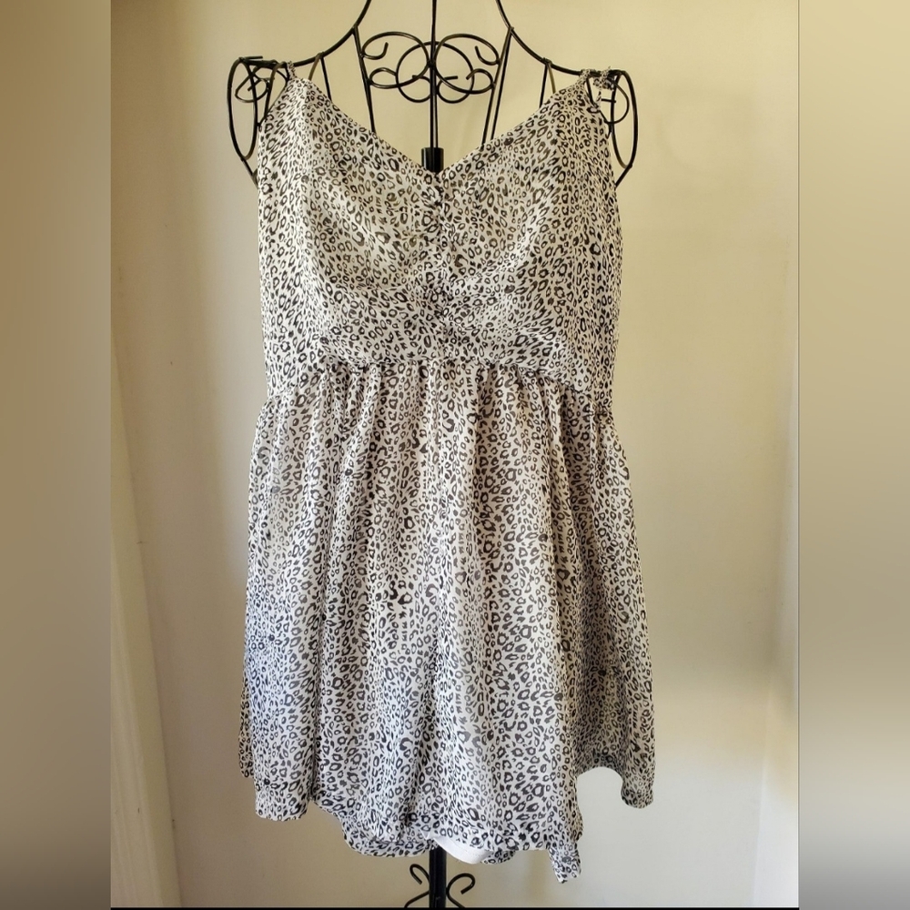 GLAM Leopard Print Romper - Small